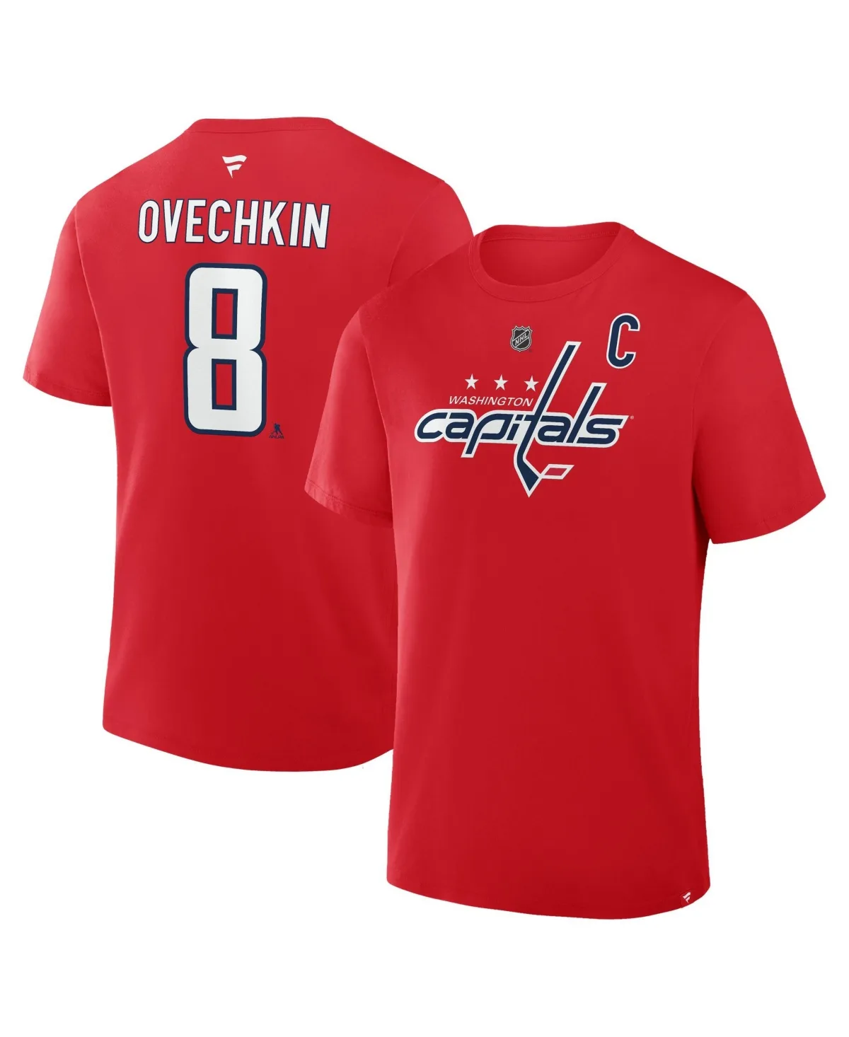 Alexander Ovechkin Washington Capitals Captain Authentic Stack Name & Number T-Shirt by Fanatics