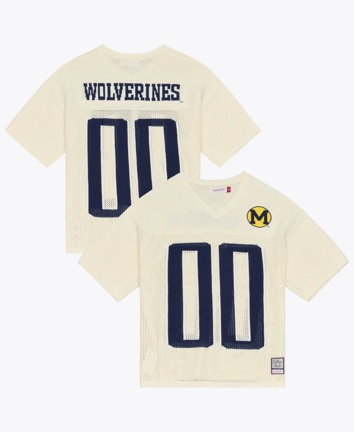 Michigan Wolverines Retro Roots Sweater Jersey by Mitchell & Ness