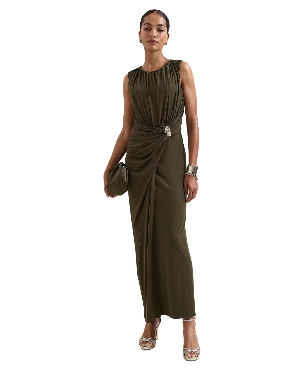 Cassidy Maxi Sleeveless Ruched Dress by Phase Eight