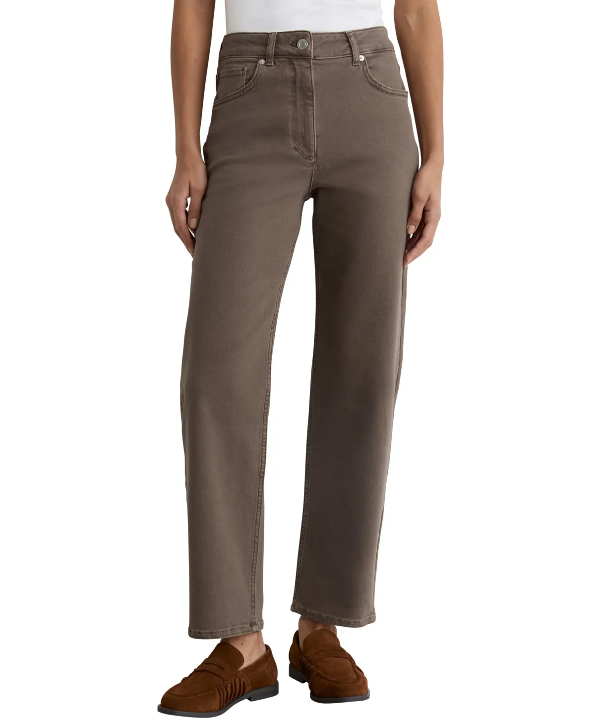 Mid-Rise Straight-Leg Jeans by Reiss