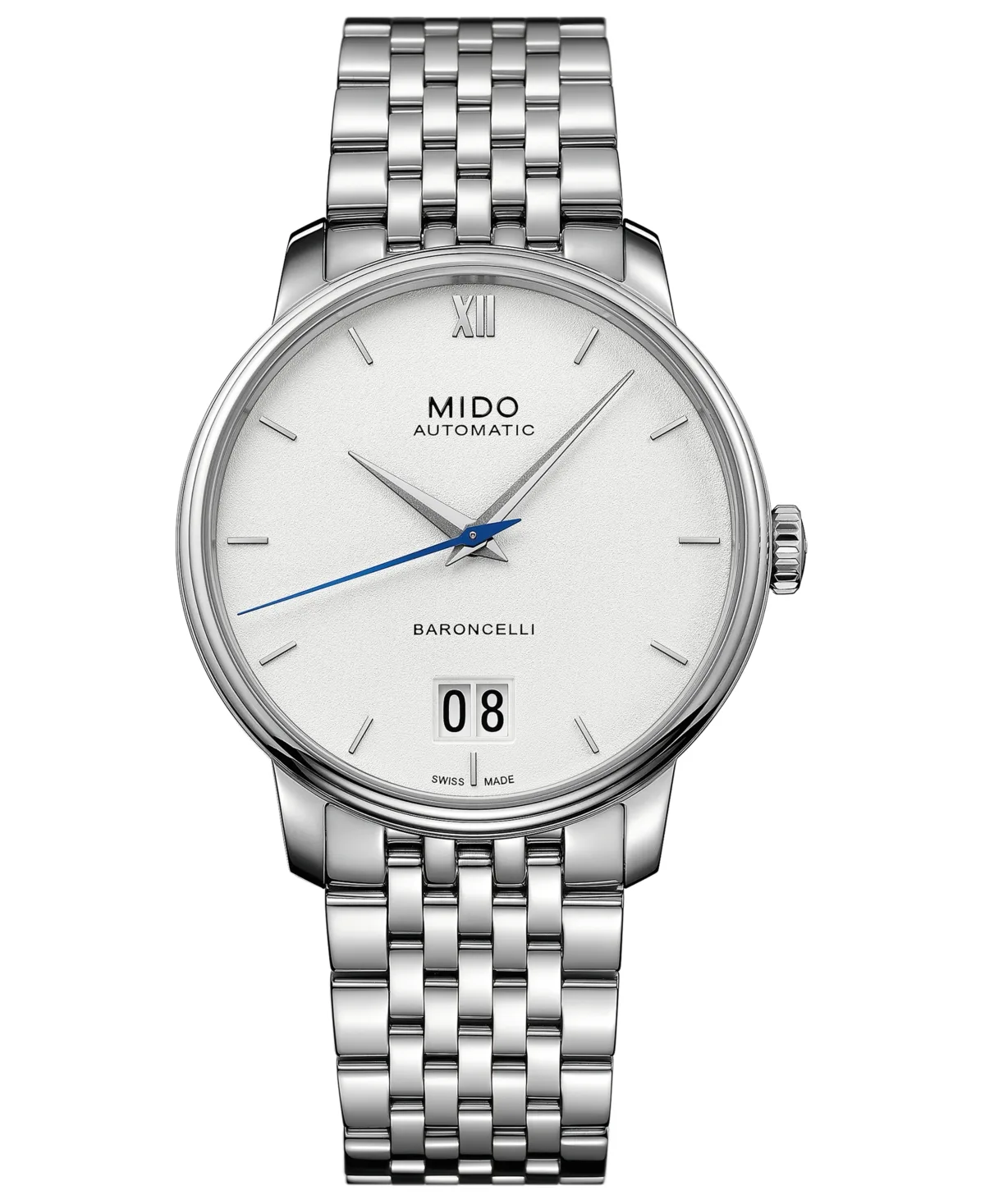 Swiss Automatic Baroncelli Iii Stainless Steel Bracelet Watch 40mm by Mido