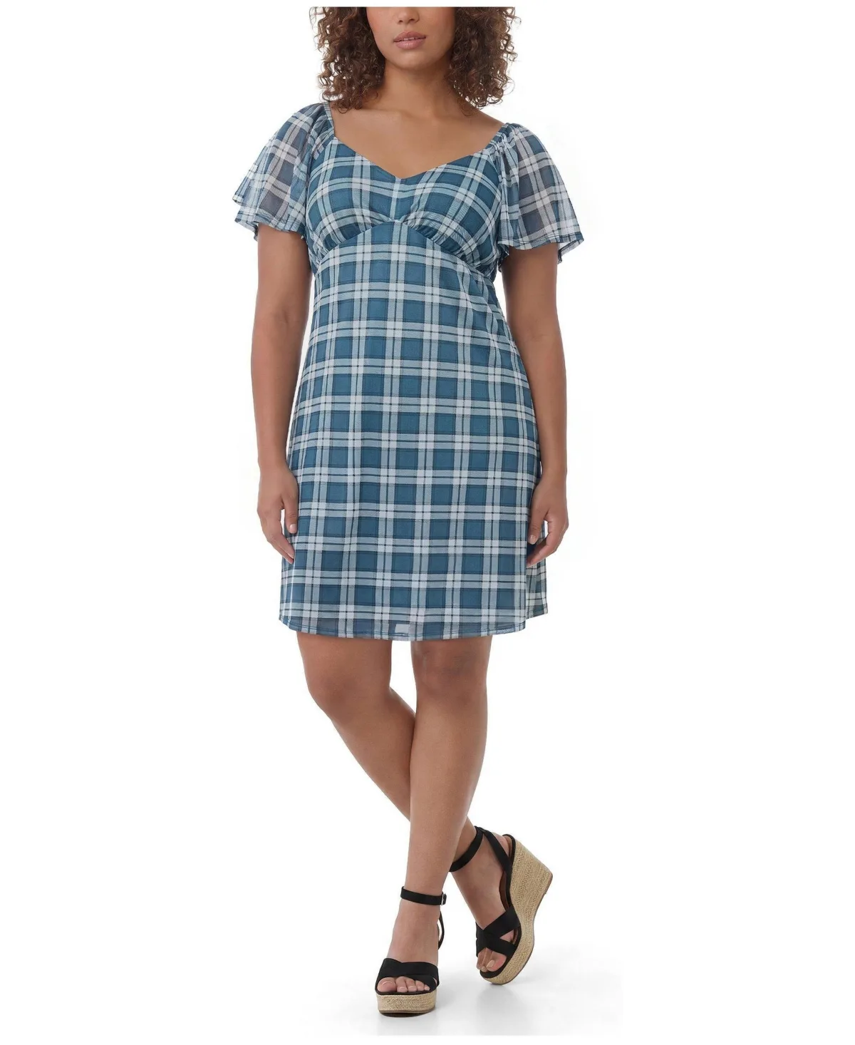 Floral-Print Flutter-Sleeve Mini Dress by Torrid