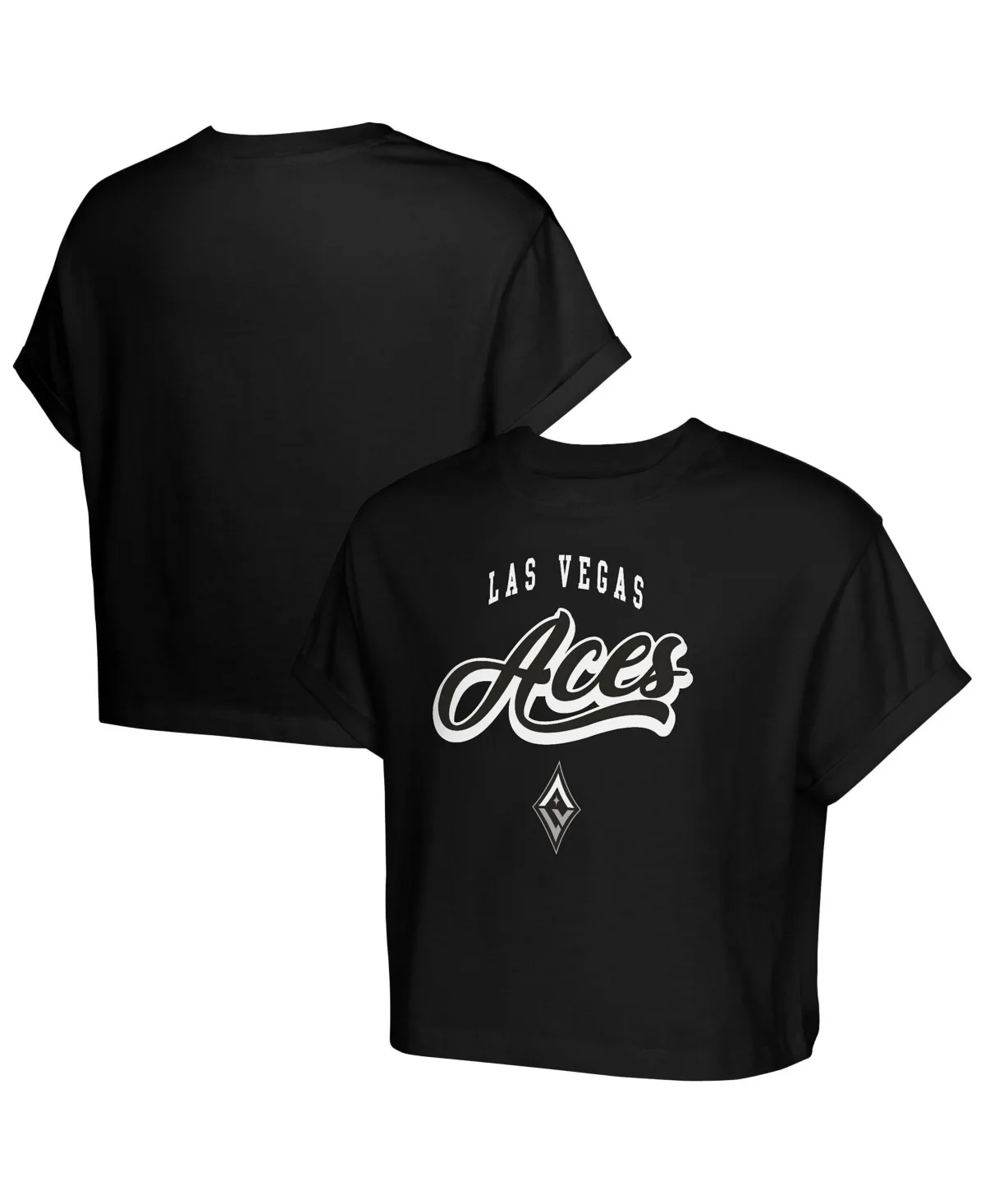 Las Vegas Aces City Pennant Cropped T-Shirt by Outerstuff