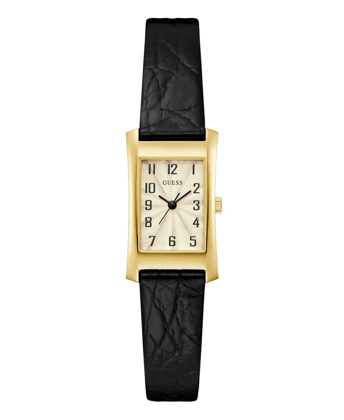 Quartz Analog Black Leather Watch 18mm by GUESS