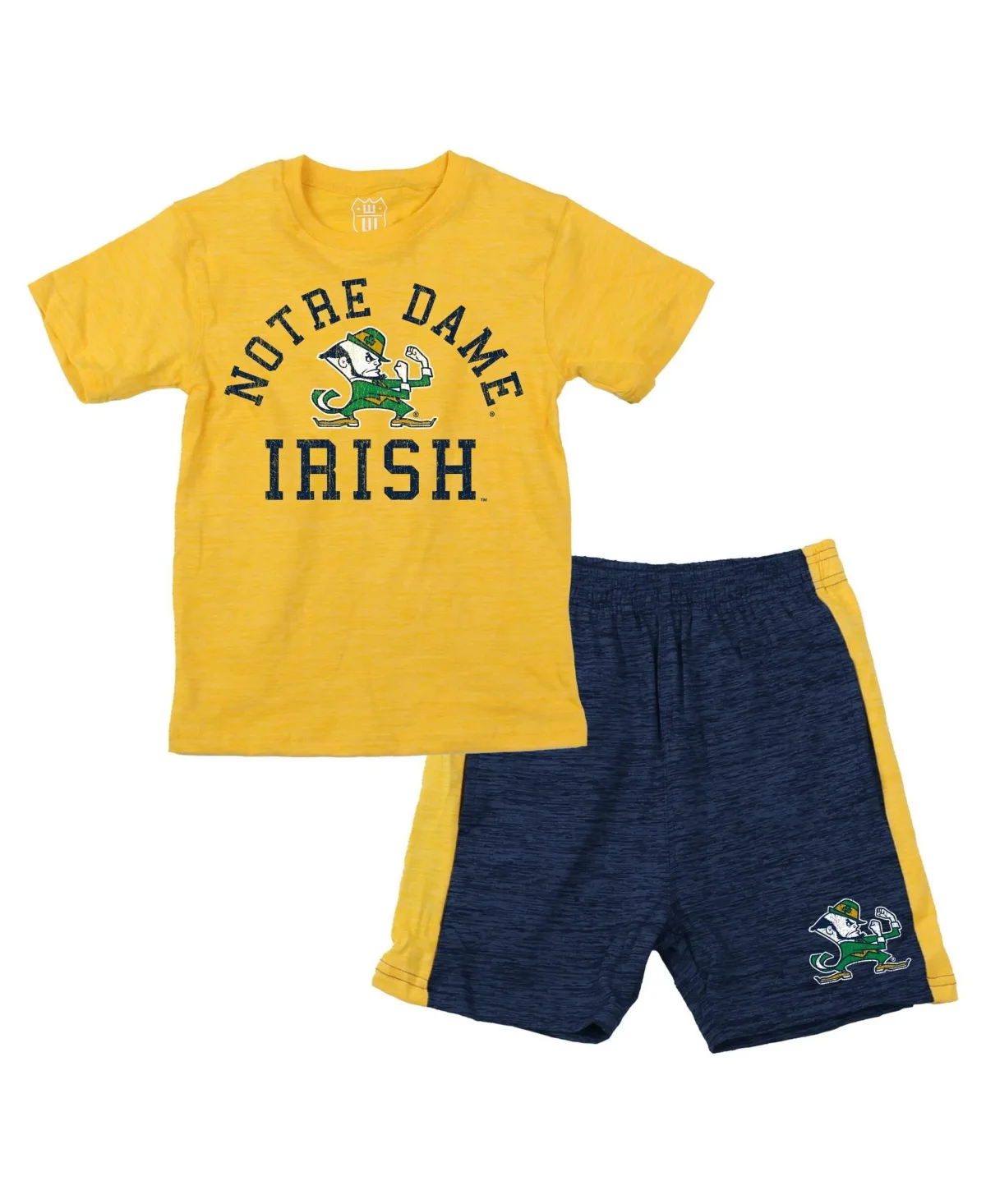 Notre Dame Fighting Irish Cloudy Yarn T-Shirt and Shorts Set by Wes & Willy