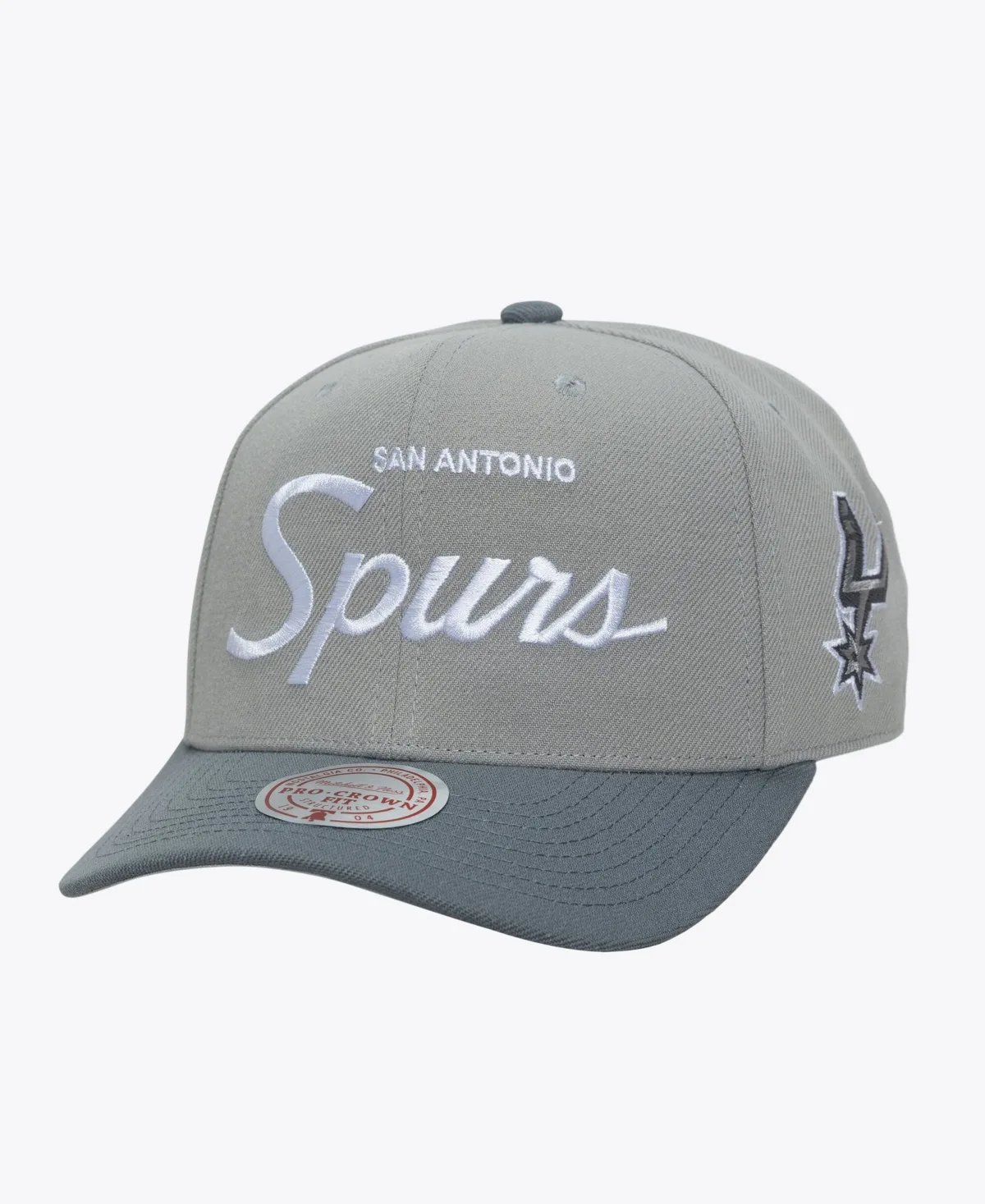 San Antonio Spurs Thunderstorm Head Coach Pro Crown Snapback Hat by Mitchell & Ness