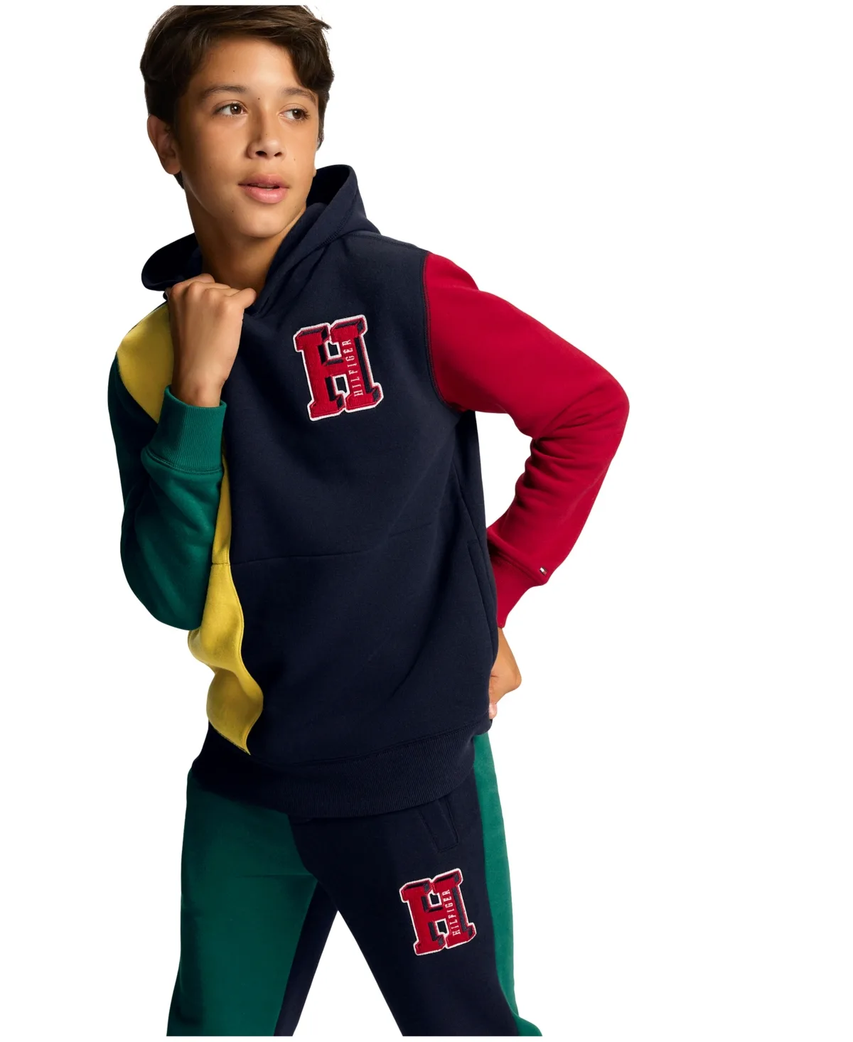 Block Soft Fleece Hoodie by Tommy Hilfiger