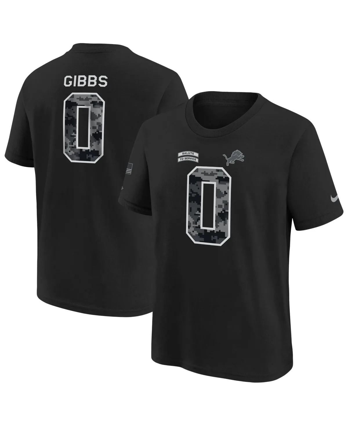 Jahmyr Gibbs Detroit Lions 2026 Salute to Service Name & Number T-Shirt by Nike