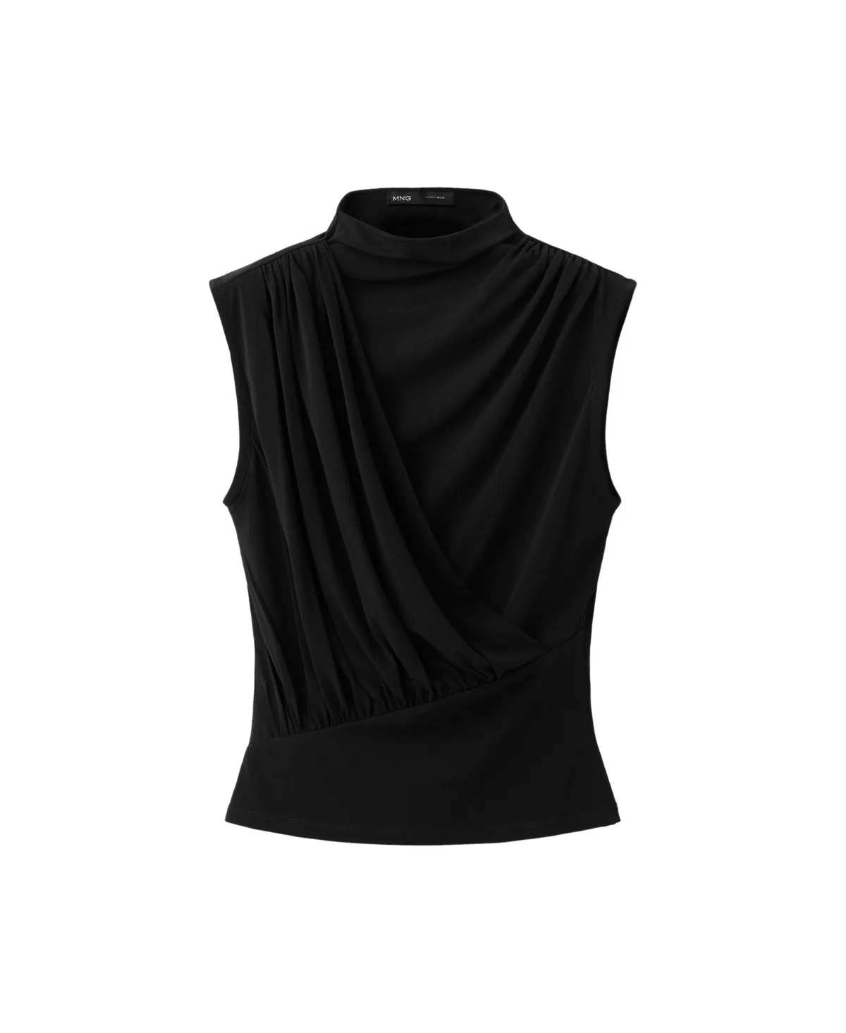 Slim-Fit Chiffon Draped Top by Mango