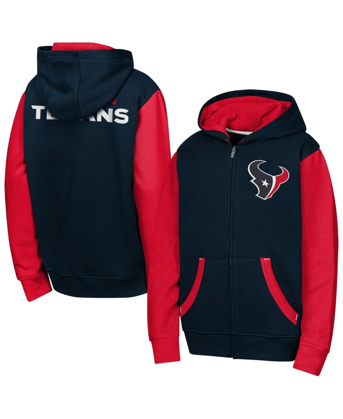 Houston Texans Stadium Color Block Full-Zip Hoodie by Outerstuff