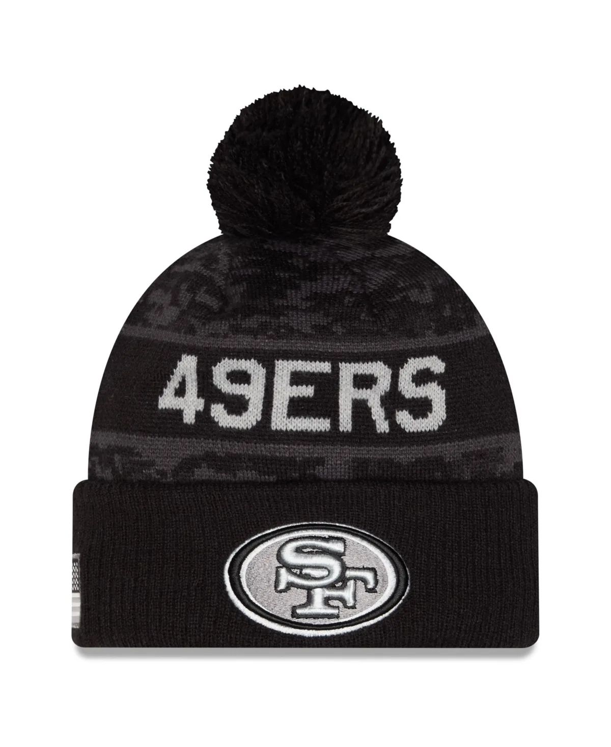 San Francisco 49ers 2026 Salute to Service Cuffed Knit with Pom Hat by New Era