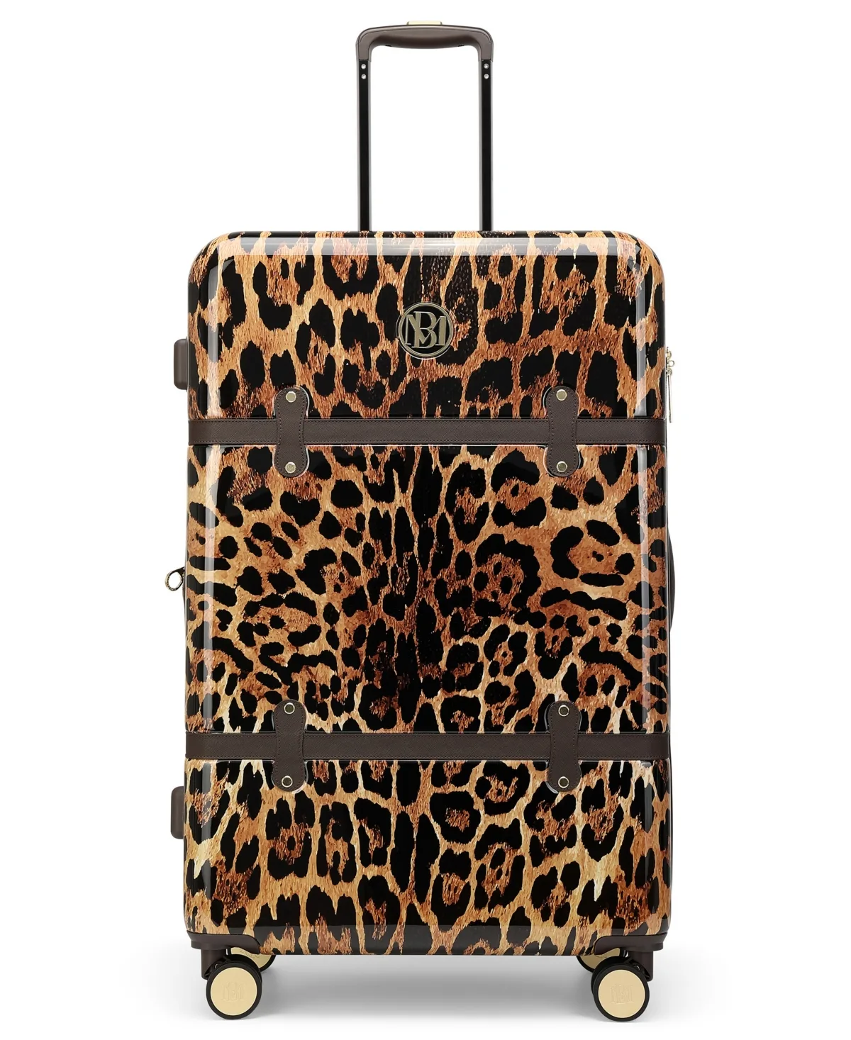Expandable Retro Large Checked Suitcase by Badgley Mischka