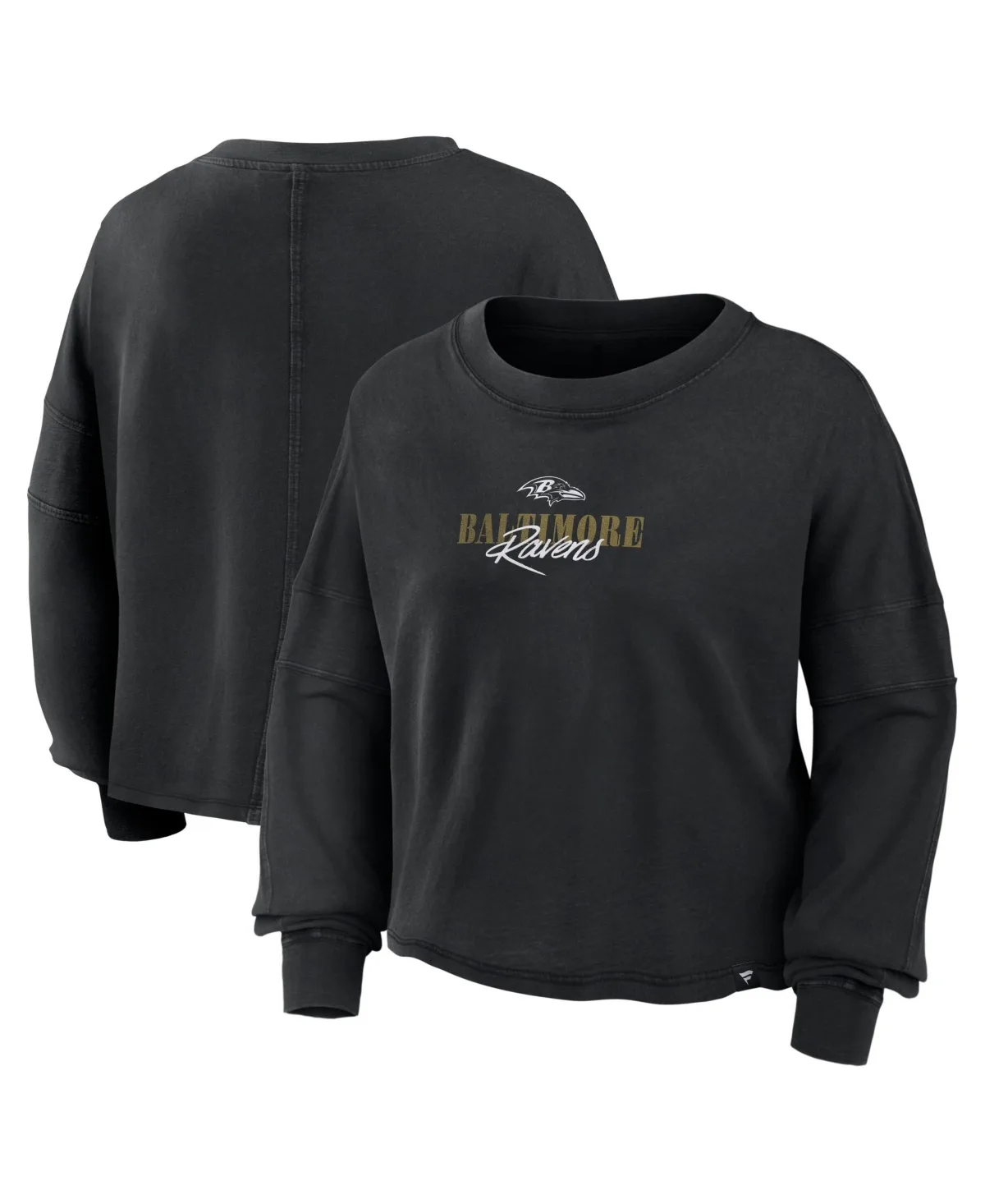 Baltimore Ravens Oversized Chop Block Boxy Long-Sleeve Top by Fanatics