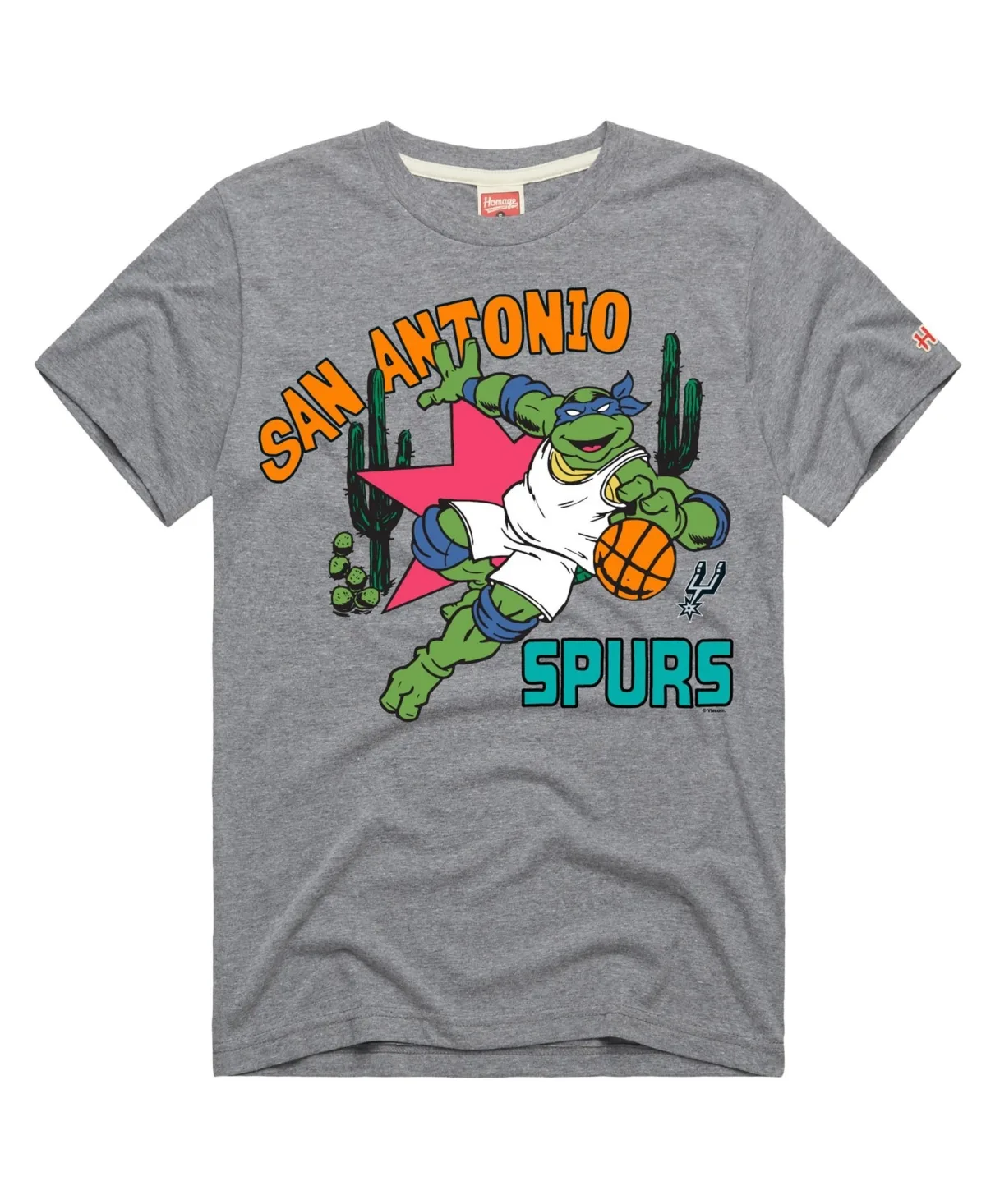 San Antonio Spurs x Teenage Mutant Ninja Turtles Leonardo Tri-Blend T-Shirt by Homage
