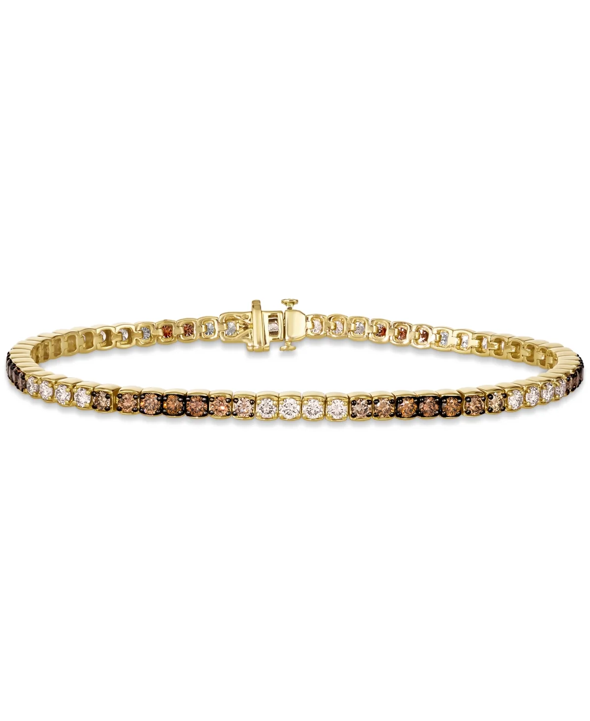 Ombre Chocolate Ombre Diamond Tennis Bracelet (3-1/2 ct. t.w.) in 14k Rose Gold by Le Vian
