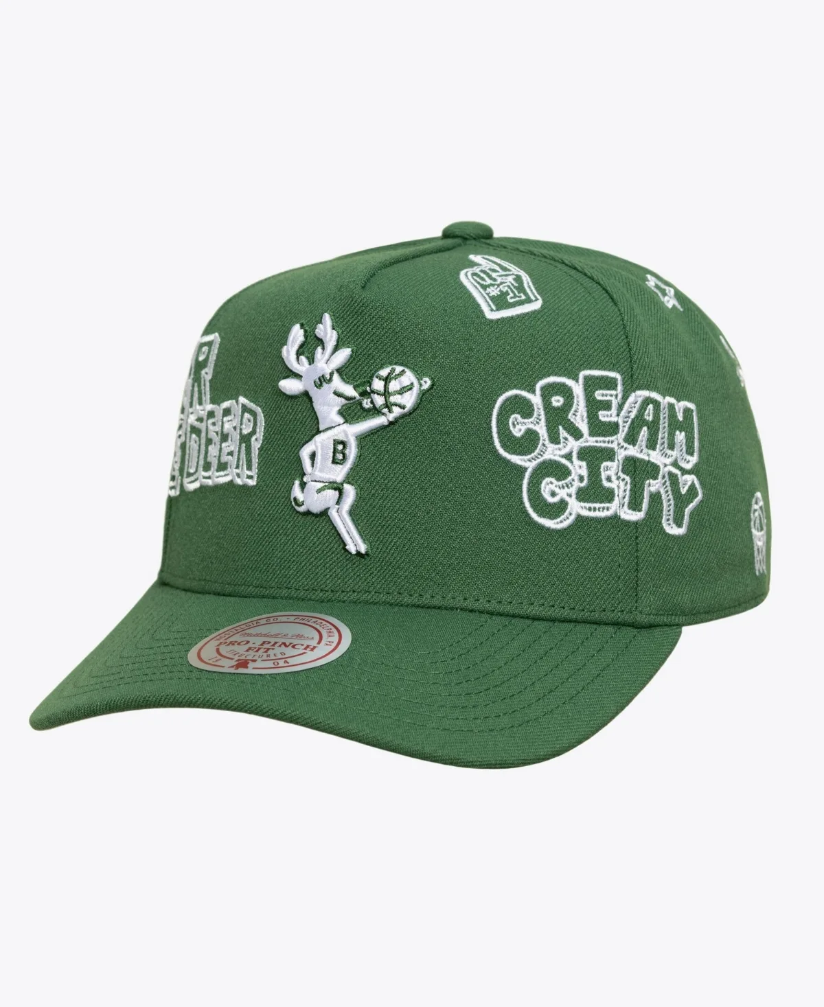Milwaukee Bucks Hardwood Classics Downtown Doodle Pro Snapback Hat by Mitchell & Ness