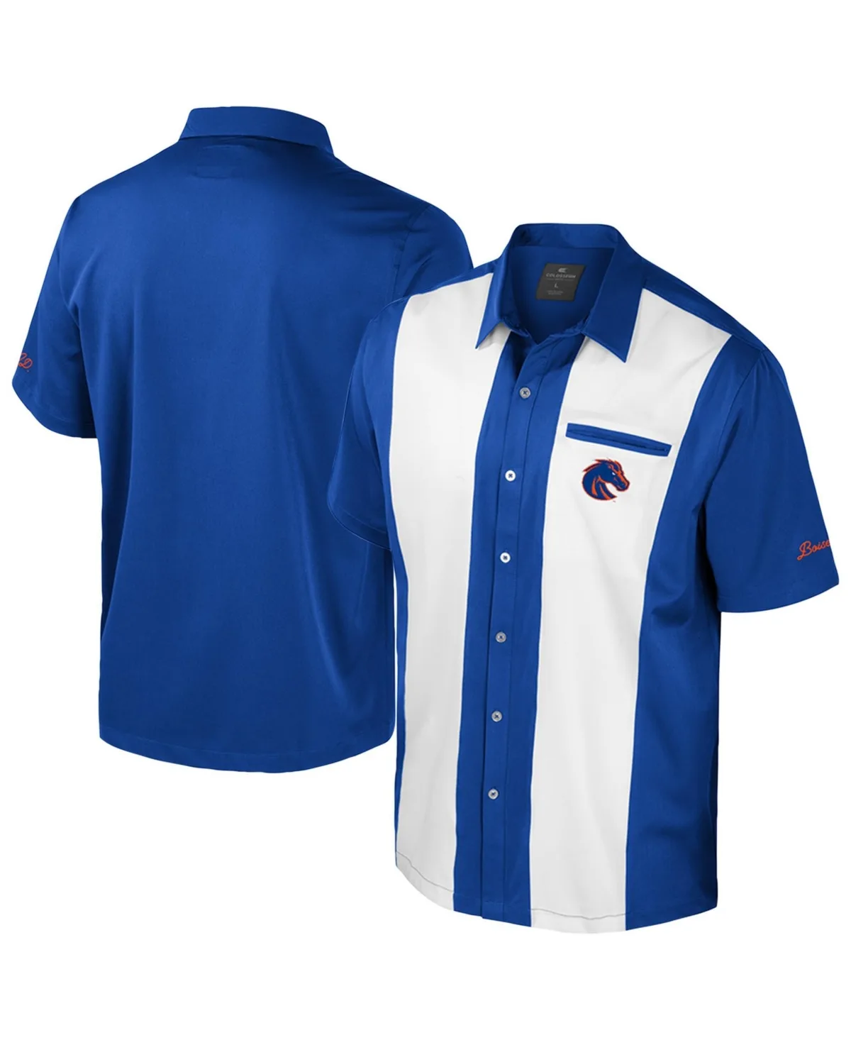 Boise State Broncos Strike Bowling Button-Up Shirt by Colosseum