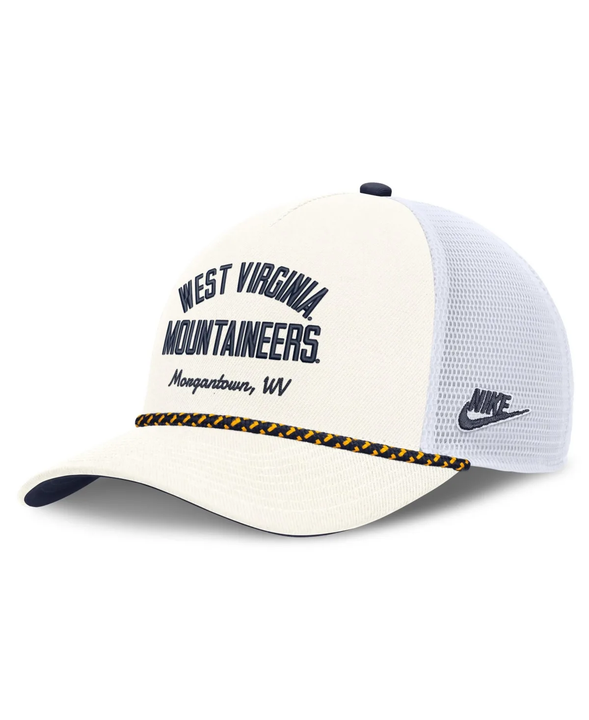 West Virginia Mountaineers Mascot Rope Trucker Adjustable Hat by Nike