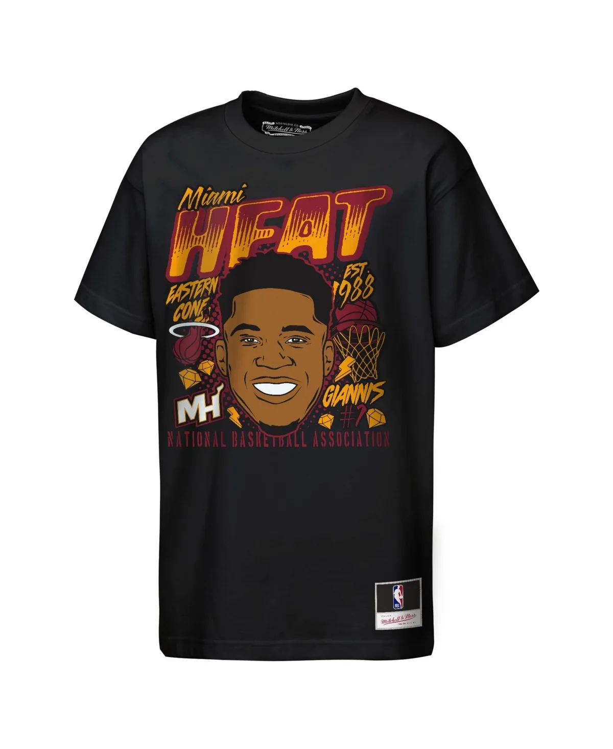 Giannis Antetokounmpo Miami Heat Headshot T-Shirt by Mitchell & Ness