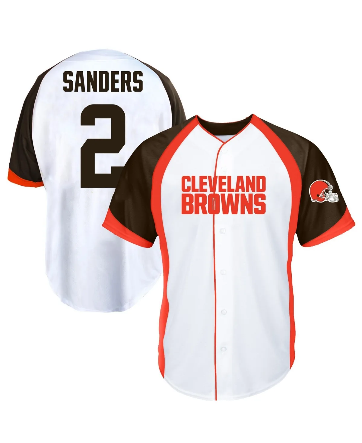 Shedeur Sanders Cleveland Browns Big Tall Button-Up Baseball Jersey by Fanatics