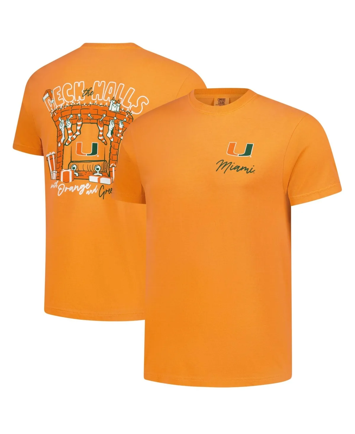 Miami Hurricanes Deck the Halls Comfort Colors T-Shirt by Image One