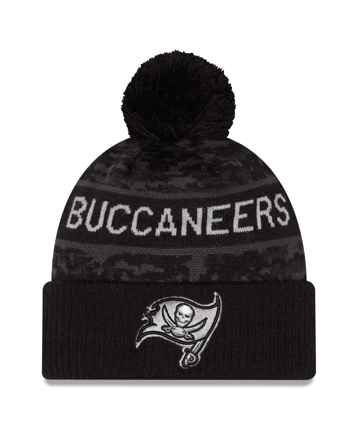 Tampa Bay Buccaneers 2026 Salute to Service Cuffed Knit with Pom Hat by New Era