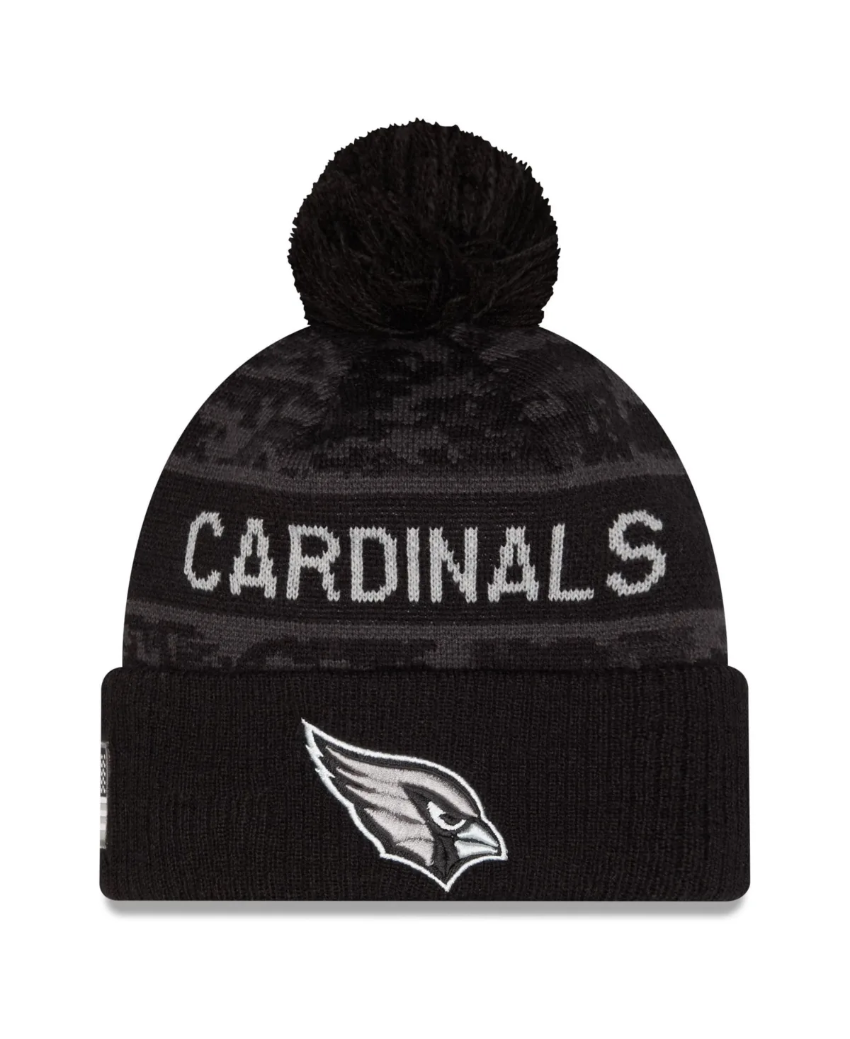 Arizona Cardinals 2026 Salute to Service Cuffed Knit with Pom Hat by New Era