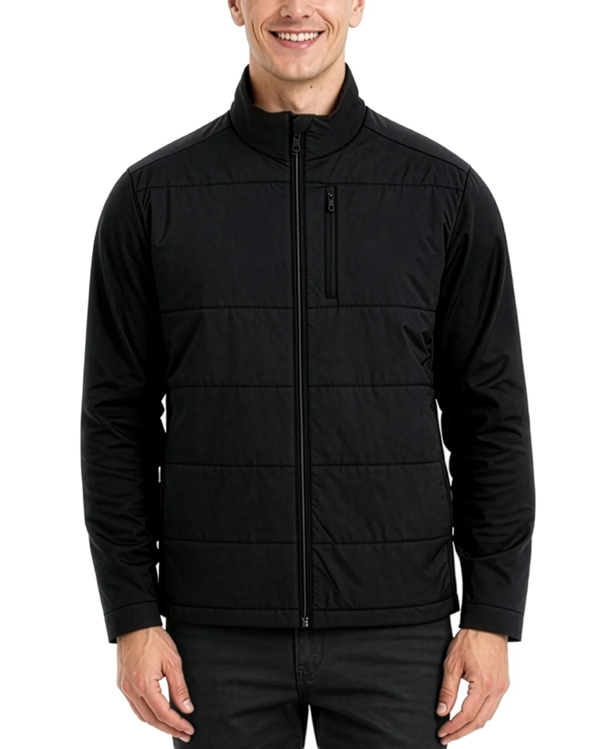 Motion Hybrid-Stretch Quilted Jacket by Hawke & Co