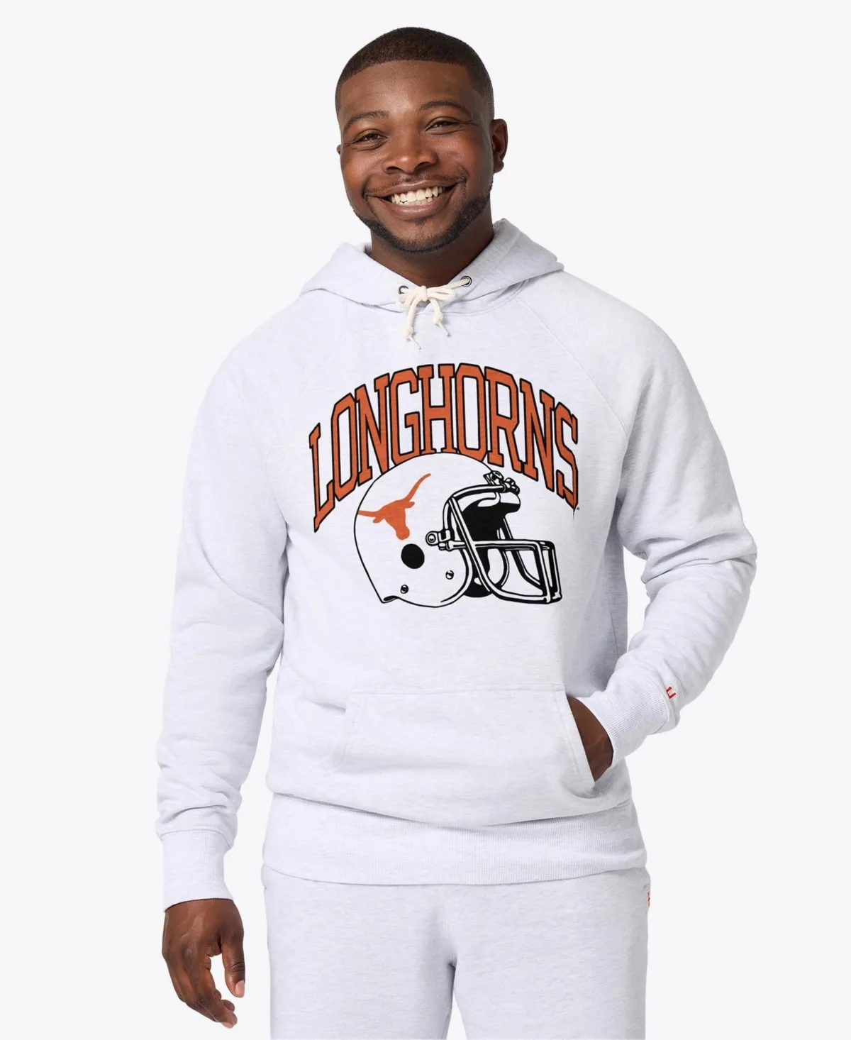 Texas Longhorns Helmet Tri-Blend Hoodie by Homage