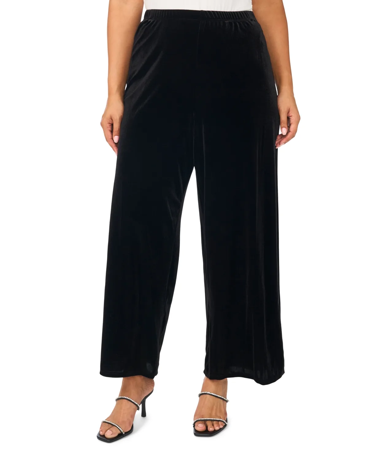 Velvet Palazzo Pull-On Pants by Msk
