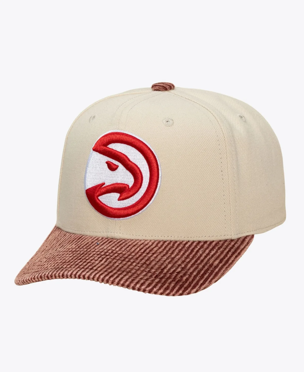 Atlanta Hawks Washed Corduroy Pro Crown Snapback Hat by Mitchell & Ness
