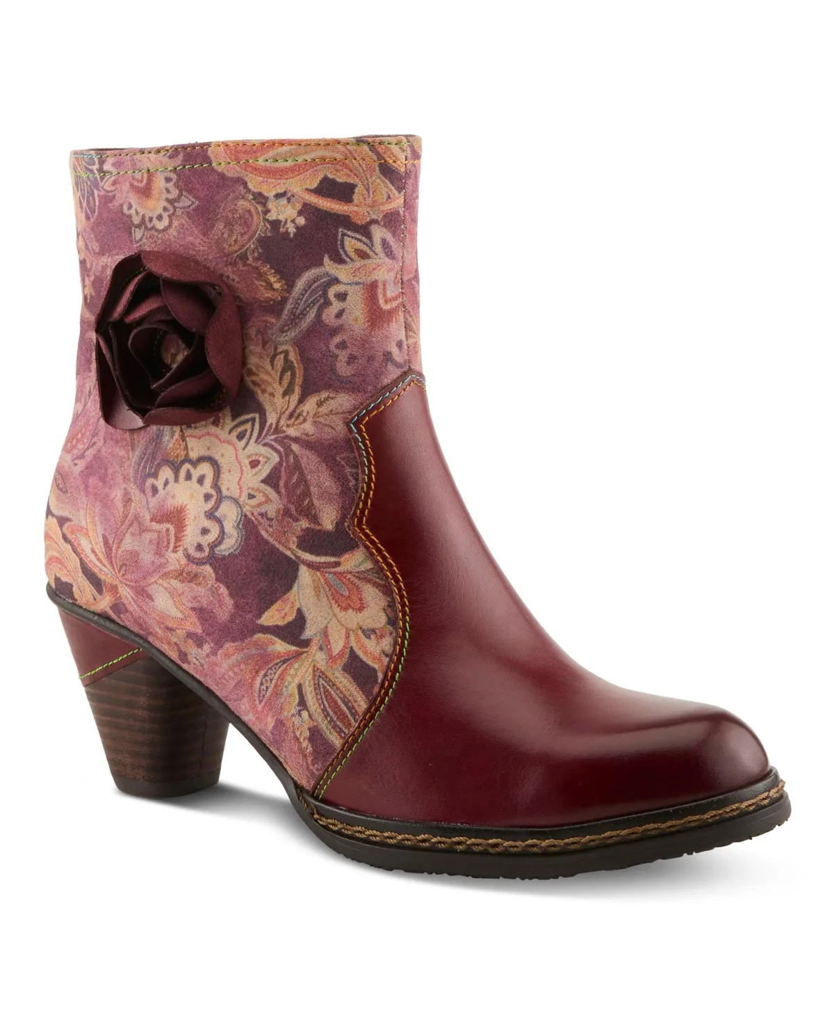 Naima Heeled Booties with Leather Upper by Lartiste