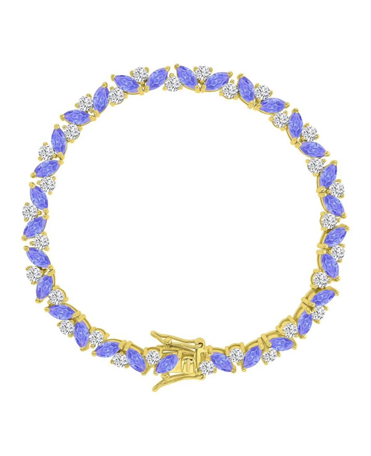 Cubic Zirconia 14k Gold-Plated Tennis Bracelet by Macy's