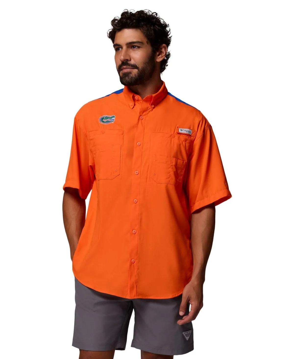 Florida Gators Tamiami Colorblock Omni-Shade Button-Down Shirt by Columbia