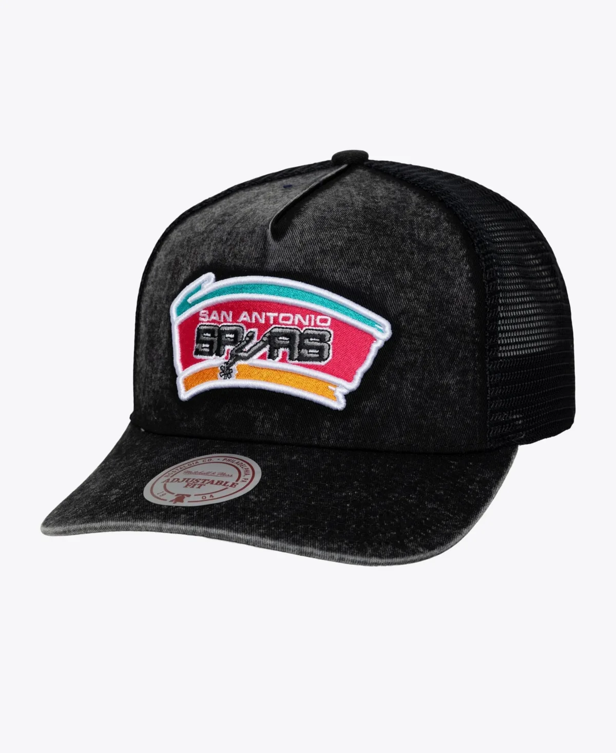 San Antonio Spurs Gameday Snow Wash Adjustable Trucker Hat by Mitchell & Ness