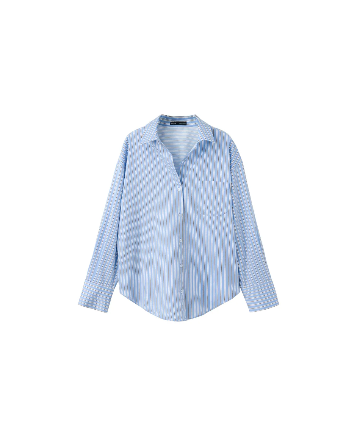 Fontana Striped Collared Long-Sleeve Shirt by Mango