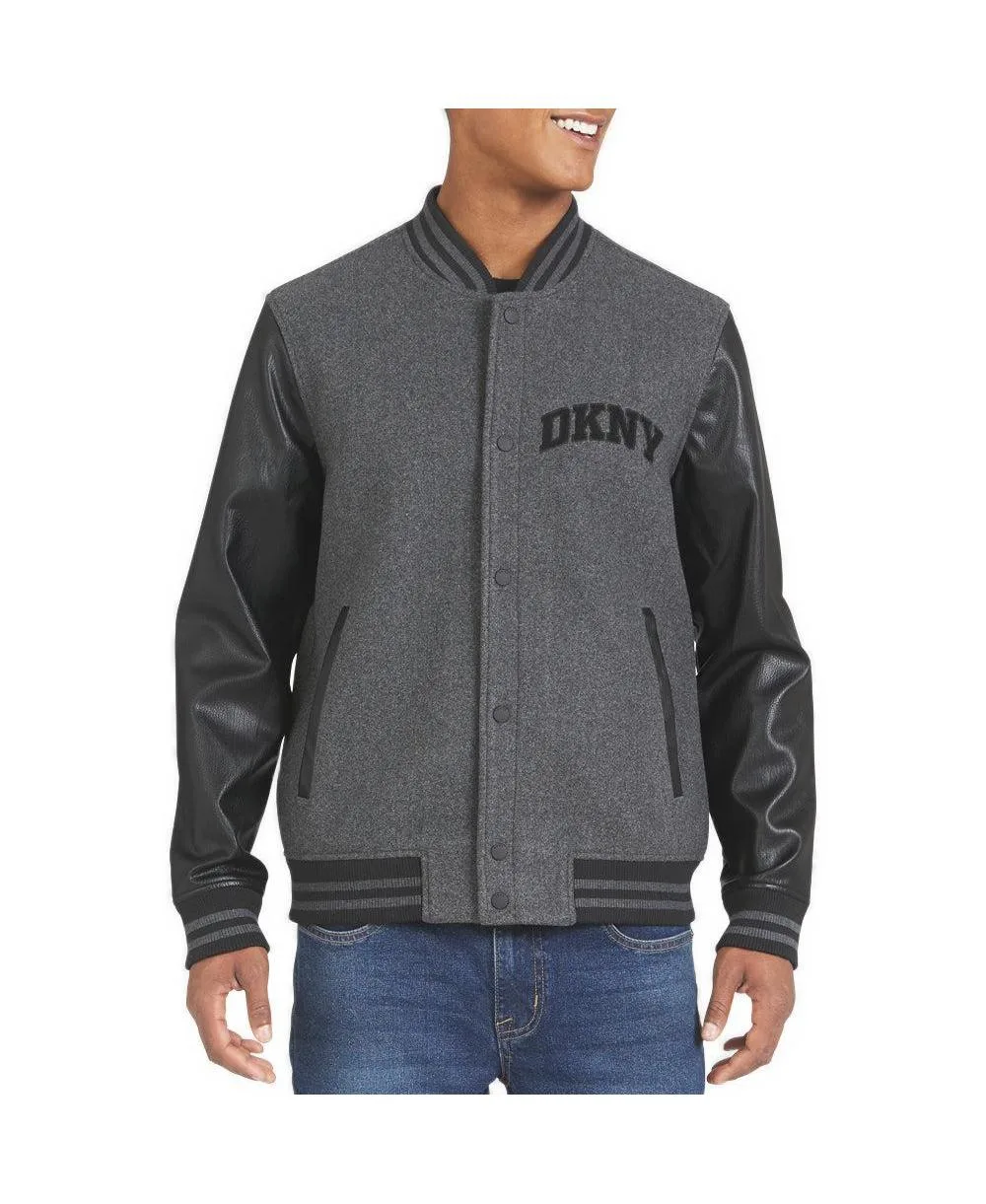 Kellam Regular-Fit Snap-Front Varsity Jacket by DKNY