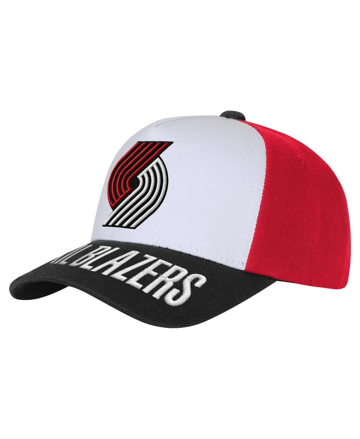 Portland Trail Blazers Logo Three Pro Pinch Pre-Curved Adjustable Hat by Outerstuff