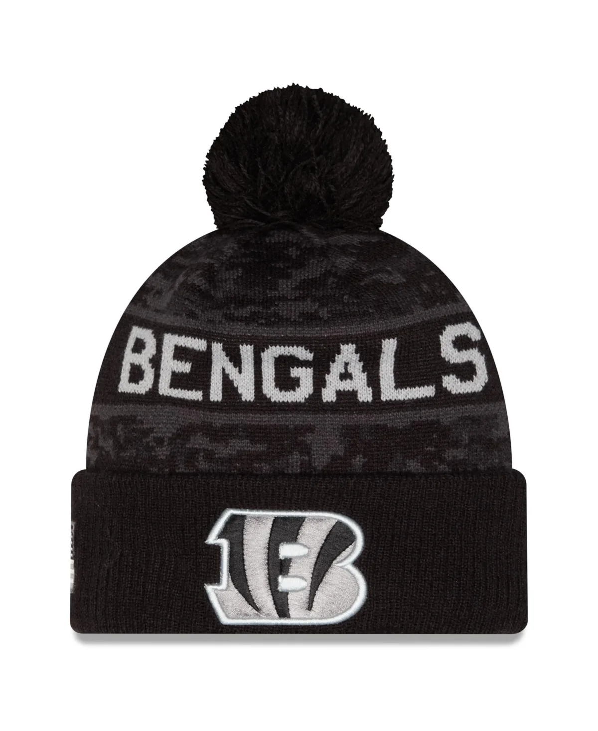 Cincinnati Bengals 2026 Salute to Service Cuffed Knit with Pom Hat by New Era