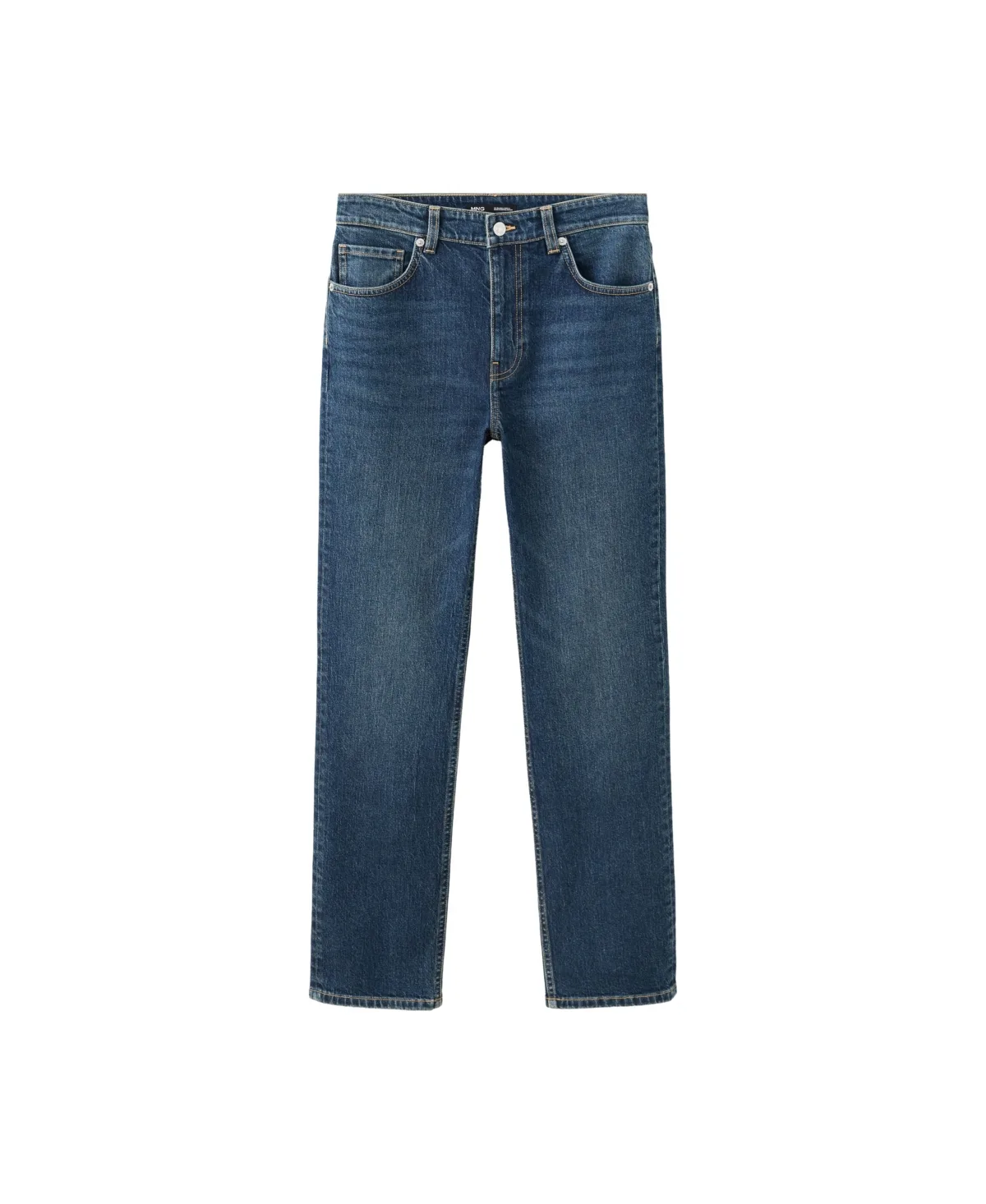 High-Waist Straight-Leg Jeans by Mango