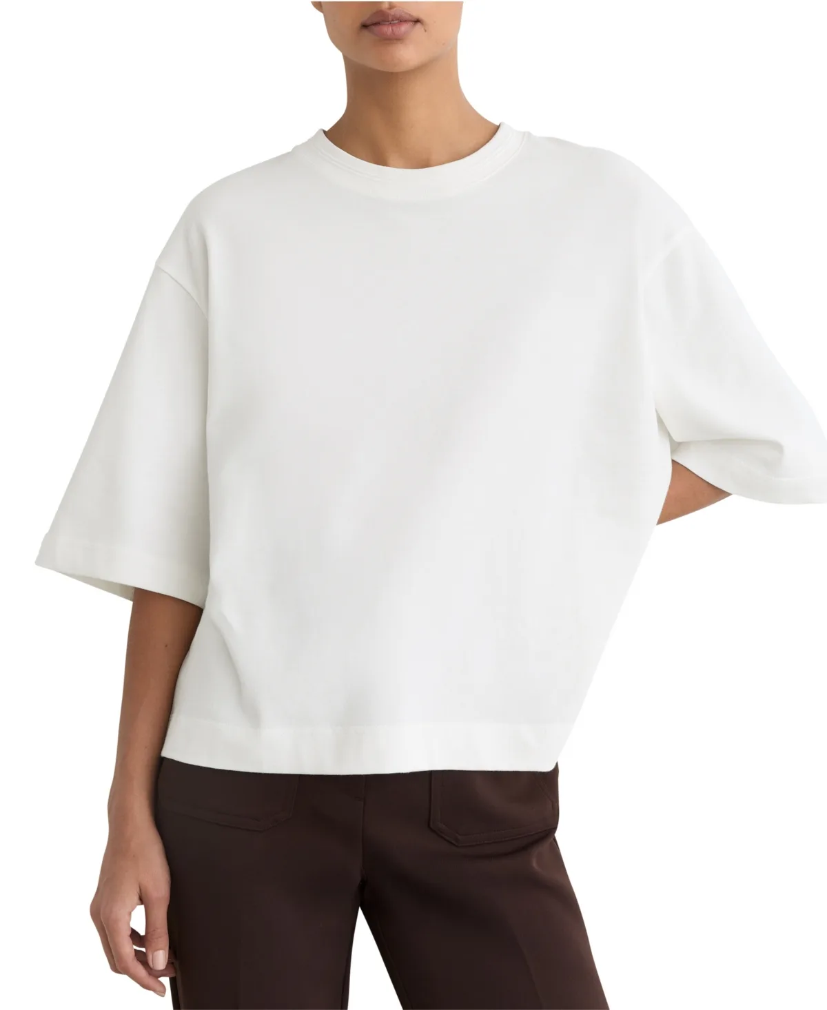 Lara Short-Sleeve Cotton Crewneck T-Shirt by Reiss