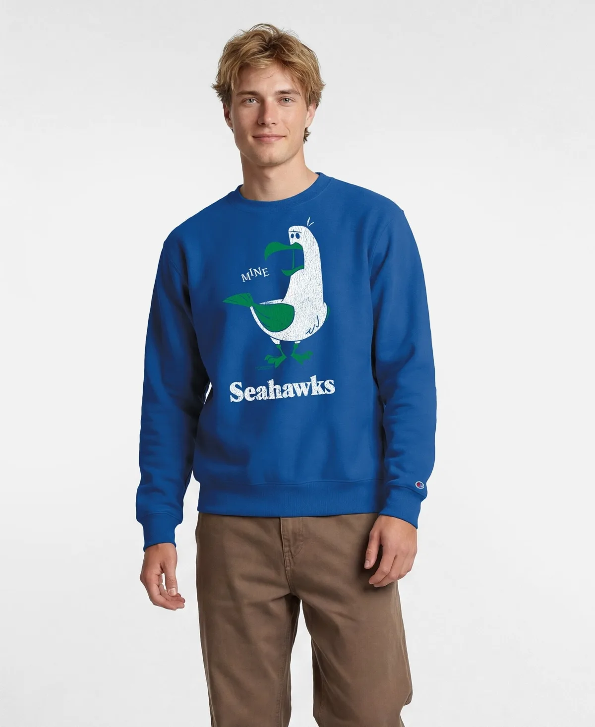 Disney x Royal Seattle Seahawks Seagulls Power Blend Sweatshirt by Champion