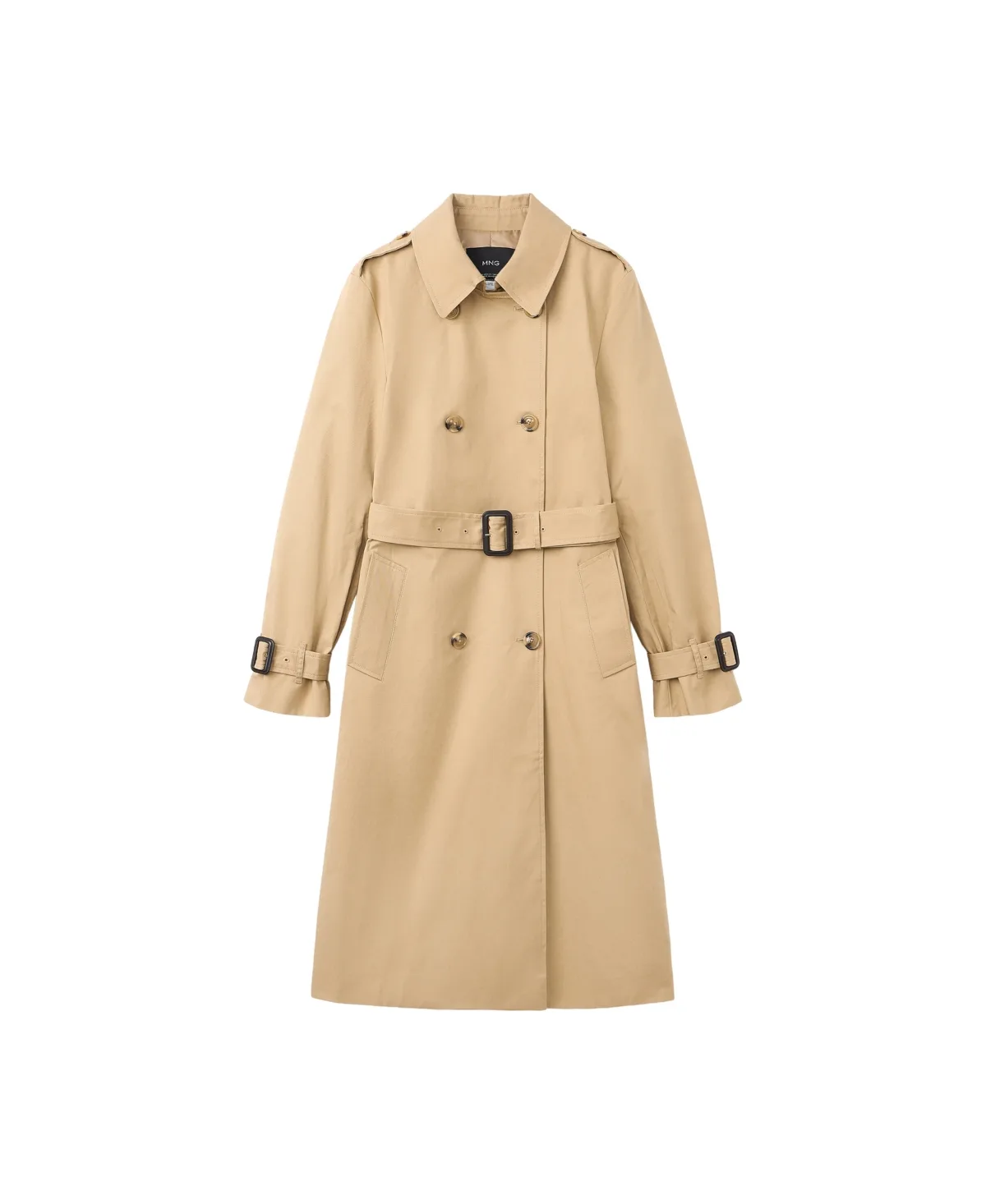 Polana Belted Long Trench Coat by Mango