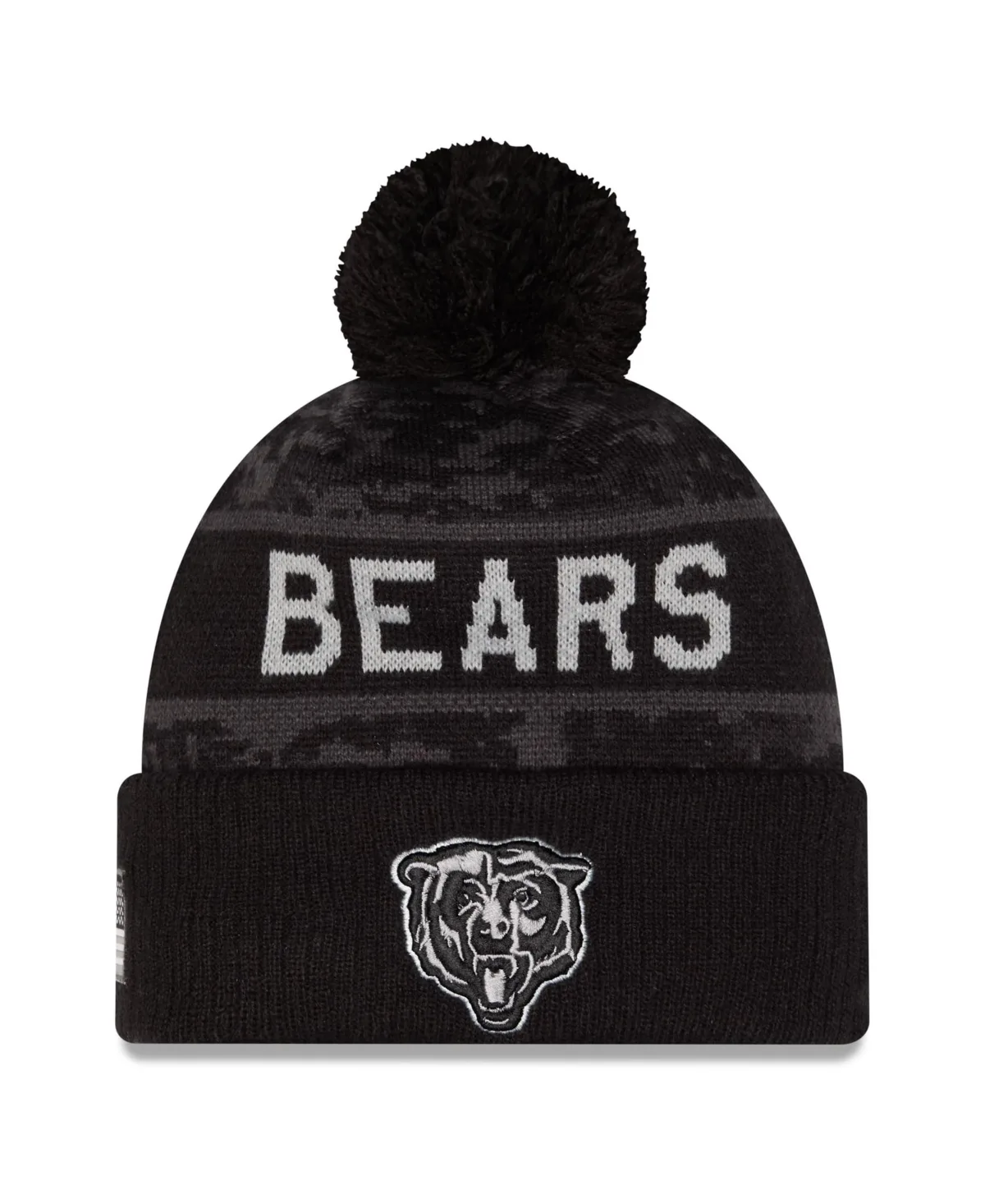 Chicago Bears 2026 Salute to Service Cuffed Knit with Pom Hat by New Era
