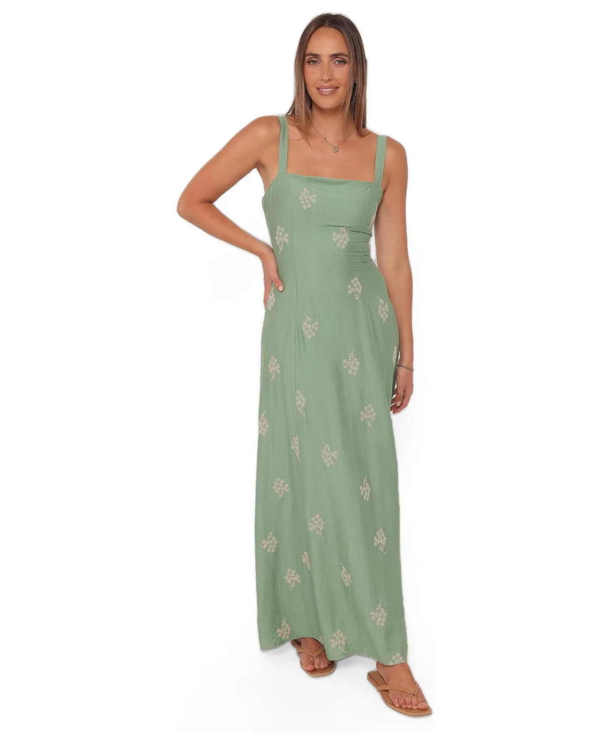 Oregon Square Neck Floral Maxi Dress by Petal and Pup
