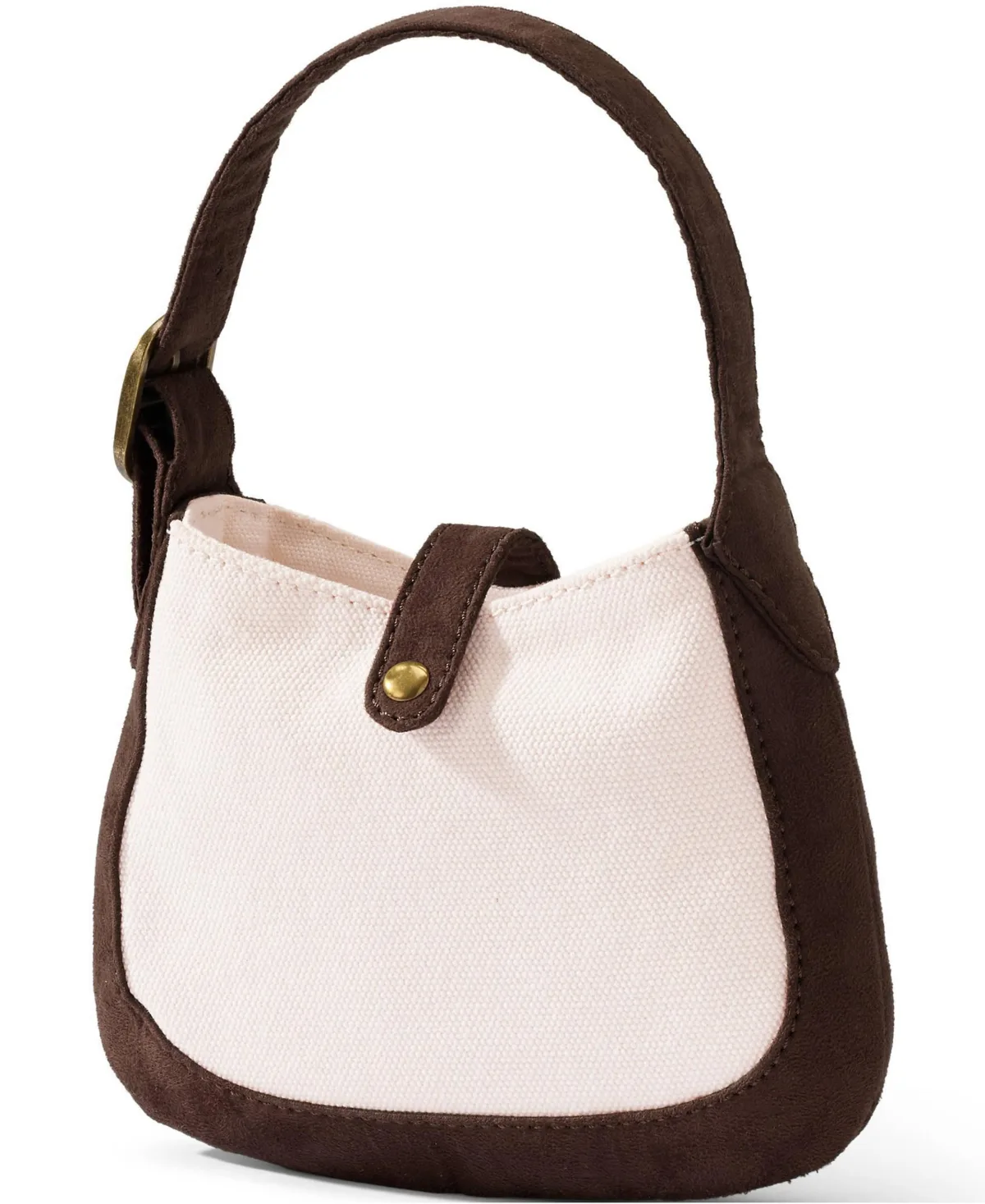 Canvas Adjustable Faux Suede Shoulder Bag by Lands' End