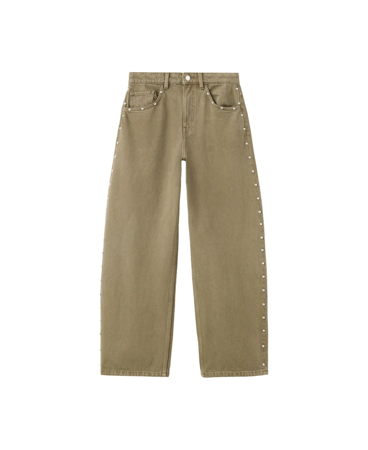 Balloon Wide-Leg Studs Jeans by Mango