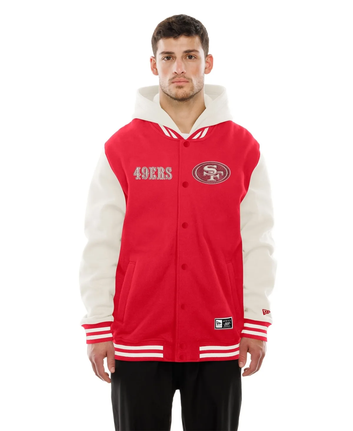 San Francisco 49ers Full-Snap Fleece Hooded Jacket by New Era