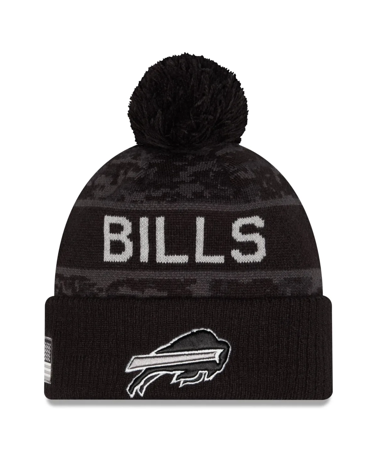 Buffalo Bills 2026 Salute to Service Cuffed Knit with Pom Hat by New Era