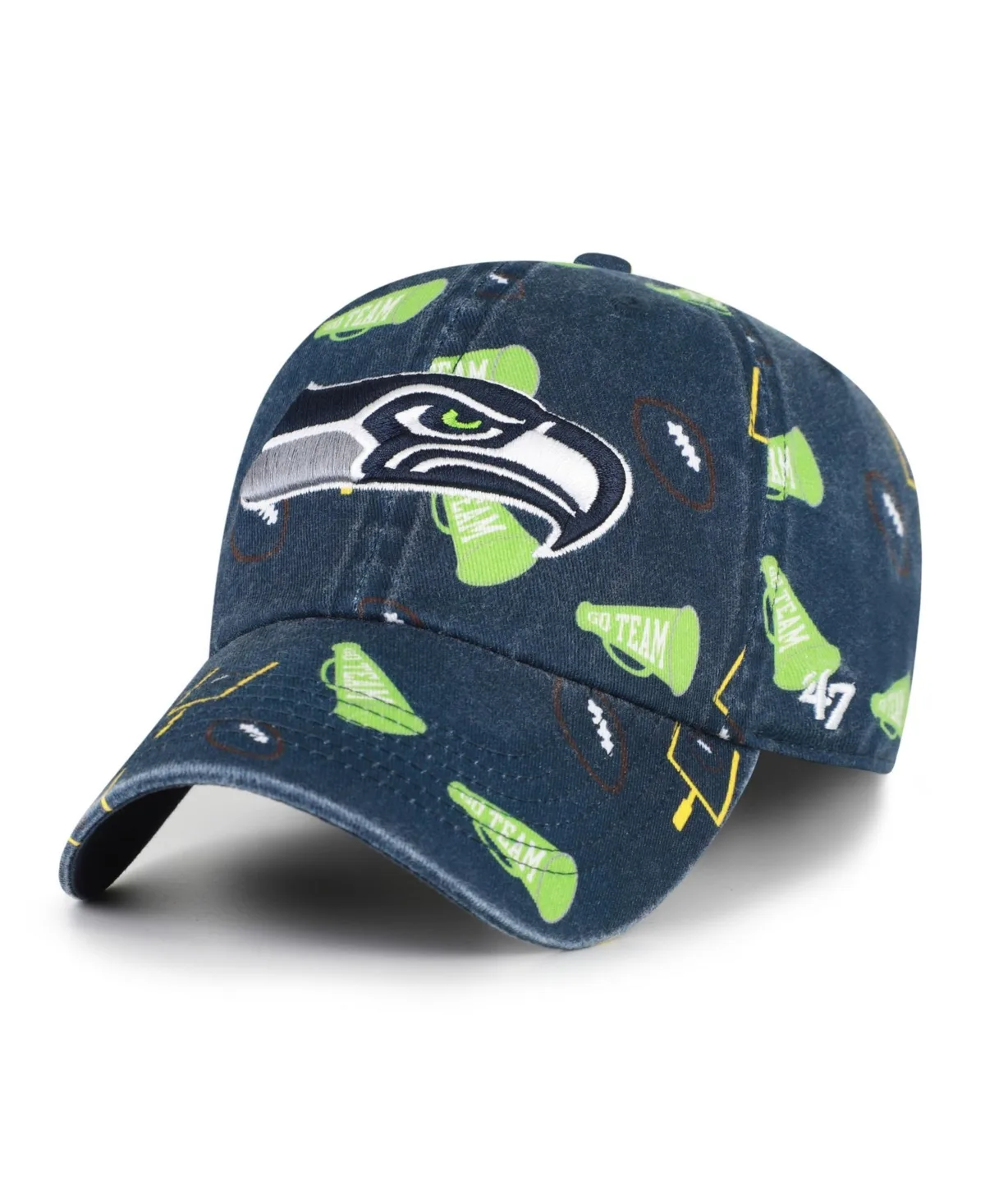 Seattle Seahawks Stomping Ground Clean Up Adjustable Hat by 47 Brand